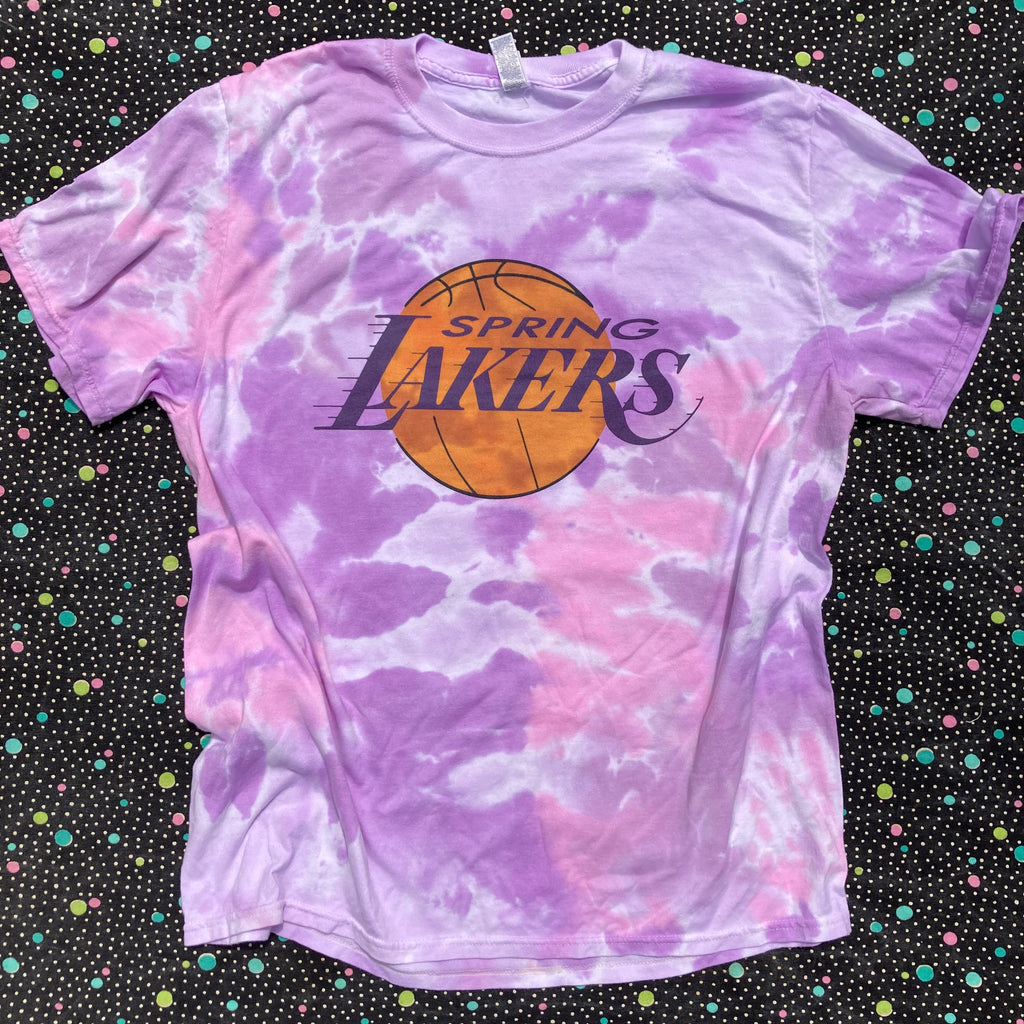 Spring Lakers gold tie dye shirt – RAD Shirts Custom Printing