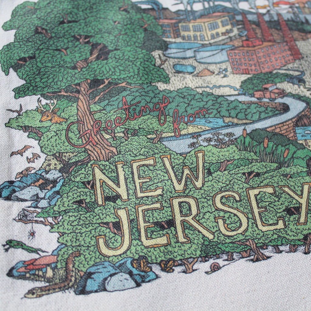 Greetings from New Jersey reusable canvas tote bag – RAD Shirts Custom  Printing