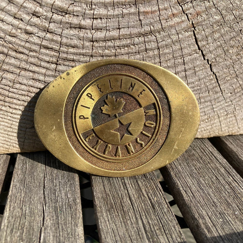 Canadian Pipeline Expansion belt buckle