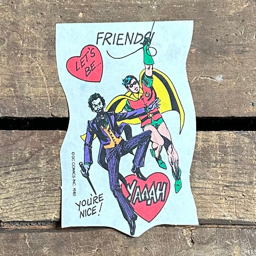 The Joker and Robin Vintage DC Comics INC Valentine 1980