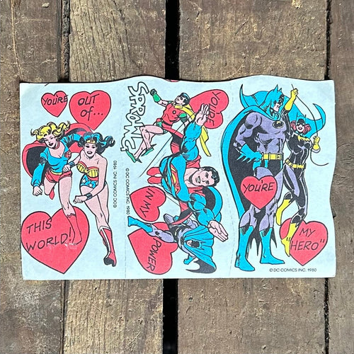 1980 Vintage DC Comics INC Valentine Card