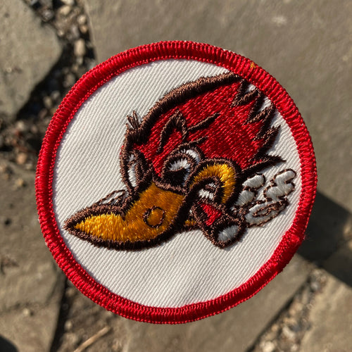 Vintage Mr. Horsepower patch for sale Hot Rod fashion cigar smoking woodpecker embroidery