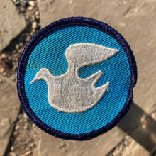 Vintage embroidered Peace Dove patch from the 1960s Woodstock Hippie Love art