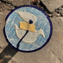 Vintage blue and white Peace Dove patch