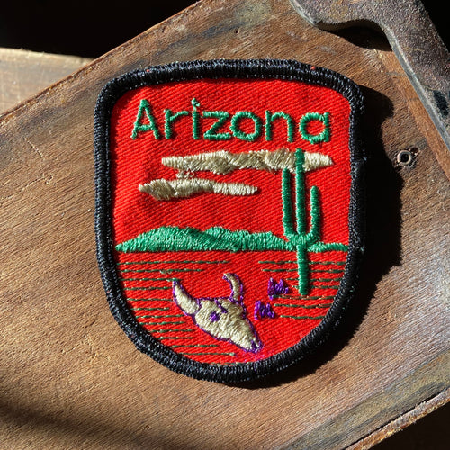 Vintage Arizona patch with Cactus and Cow Skull