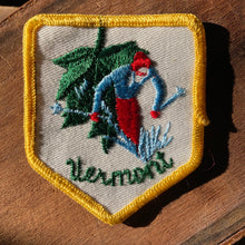 Vintage Vermont patch with Skier and Maple Leaf