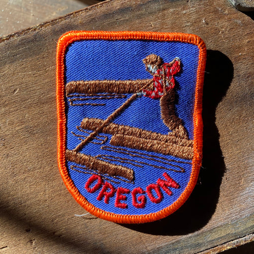 Vintage Oregon patch with a Logger