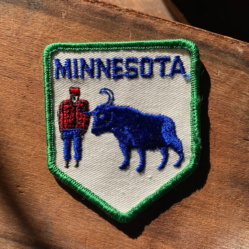 Vintage Minnesota patch with Paul Bunyon and Ox