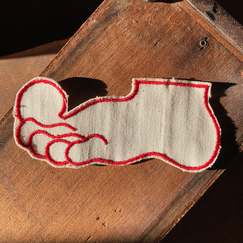 Vintage Foot shaped patch