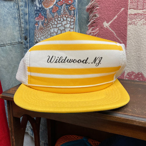 Vintage Yellow Wildwood NJ trucker hat