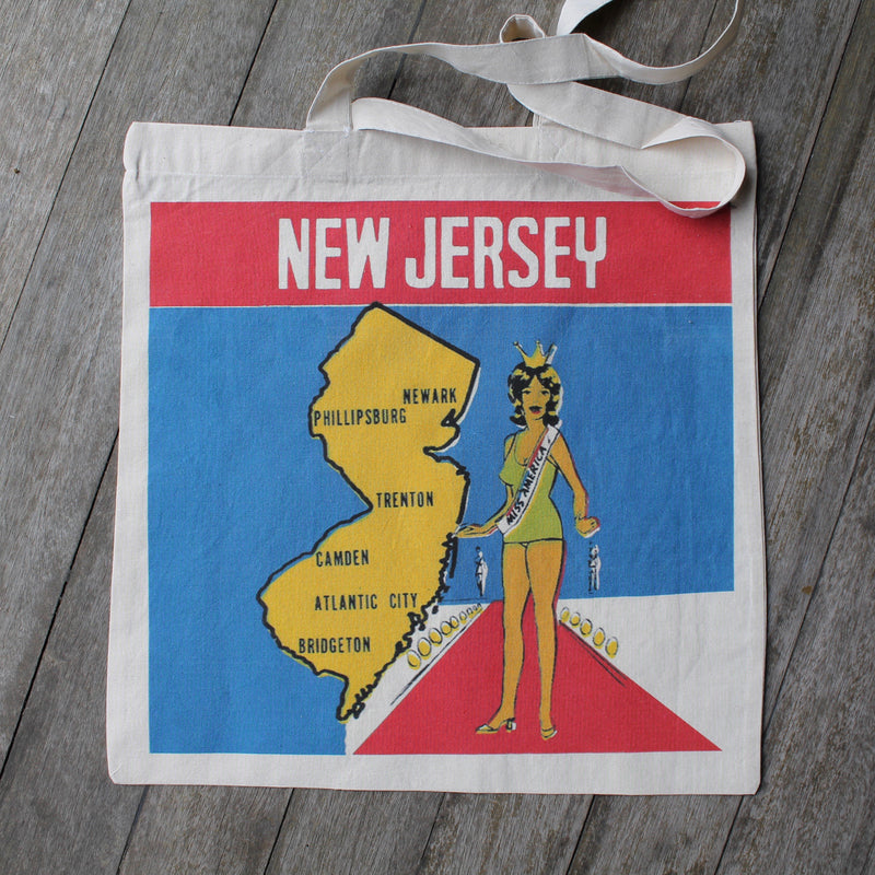 Greetings from New Jersey reusable canvas tote bag – RAD Shirts Custom  Printing