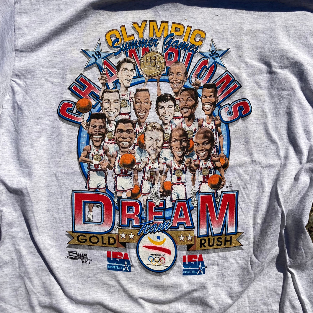 Vintage NBA USA Dream Team Tee Shirt 1992 Large Made USA
