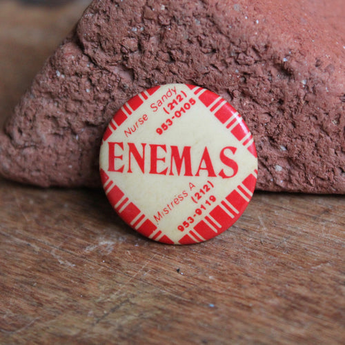 Enemas pinback button