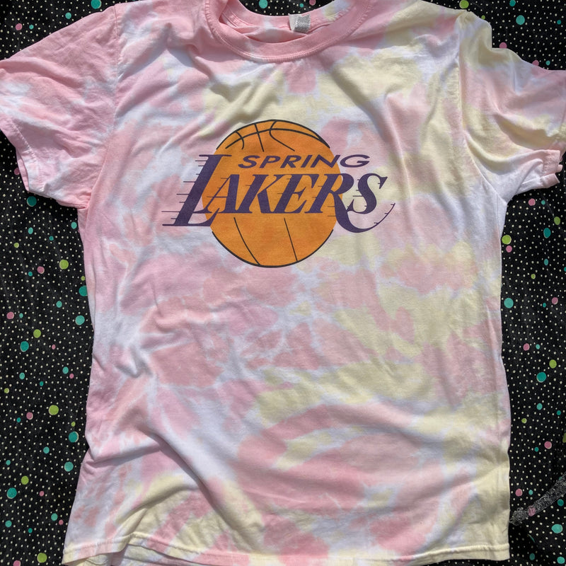 Spring Lakers silver grey tie dye shirt – RAD Shirts Custom Printing