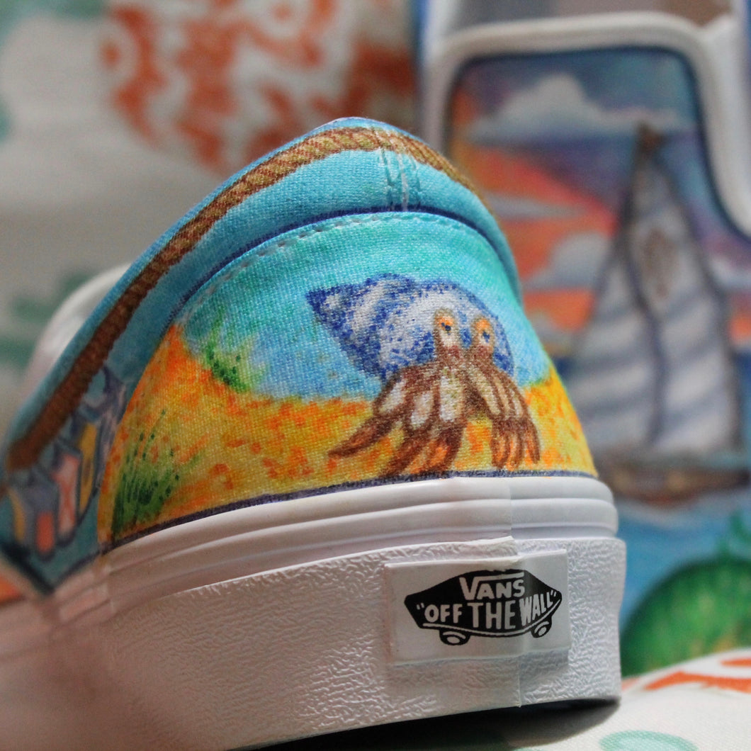 landheer wekelijks Ru Coral Reef custom Vans Slip On Sneakers – RAD Shirts Custom Printing