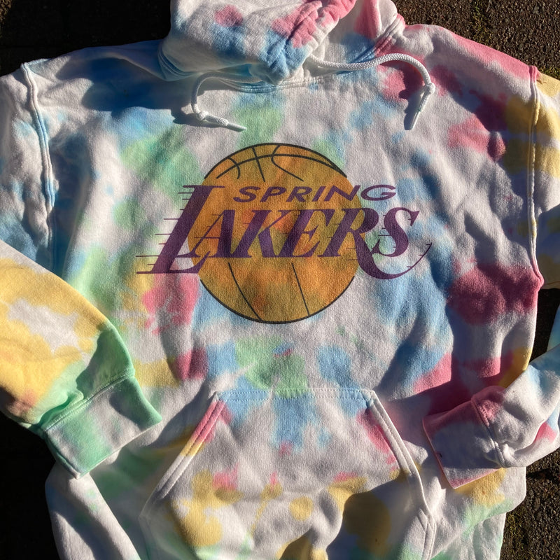 Spring Lakers purple tie dye shirt – RAD Shirts Custom Printing